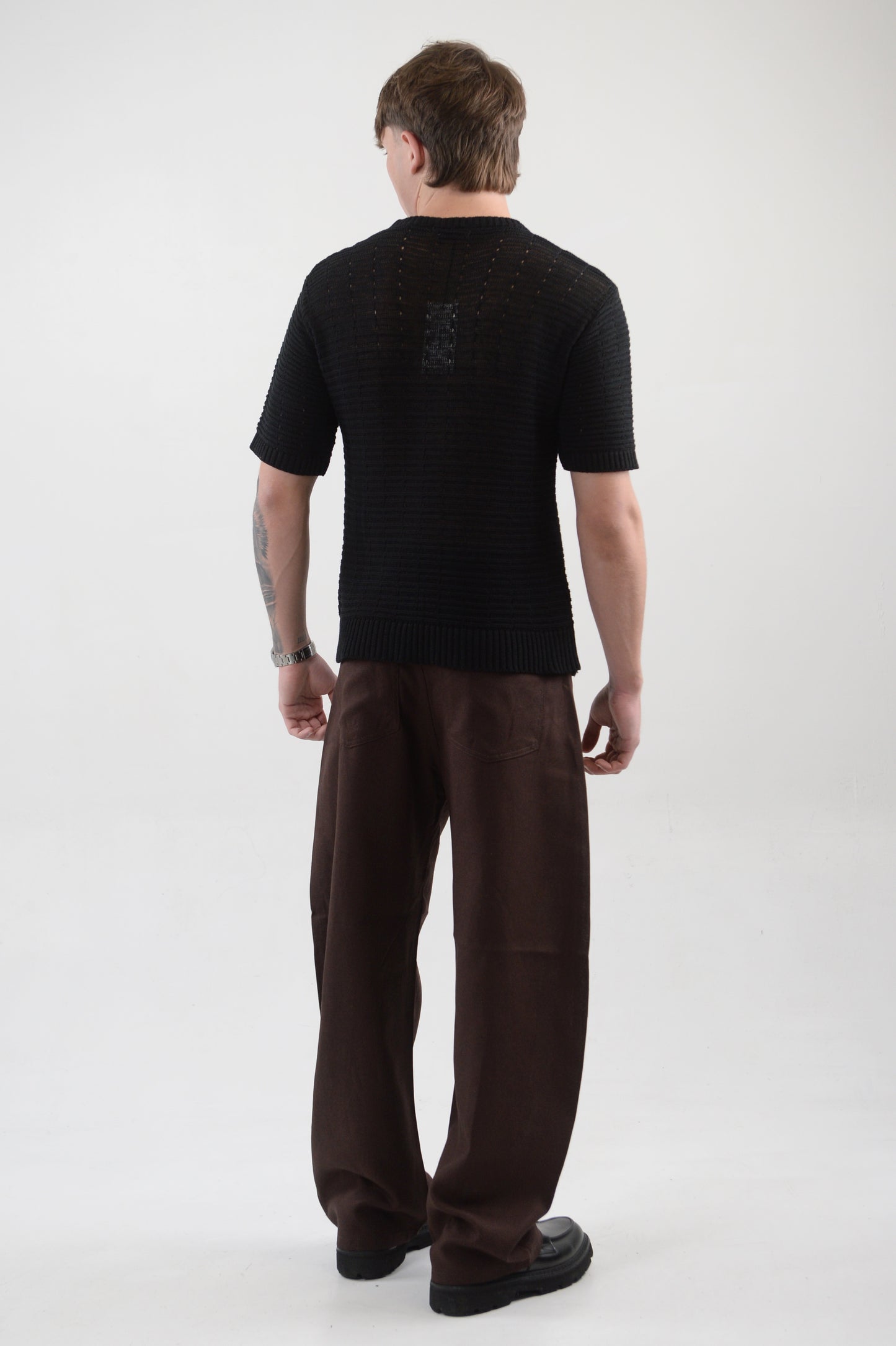MAGLIA TRAFORATA BLACK