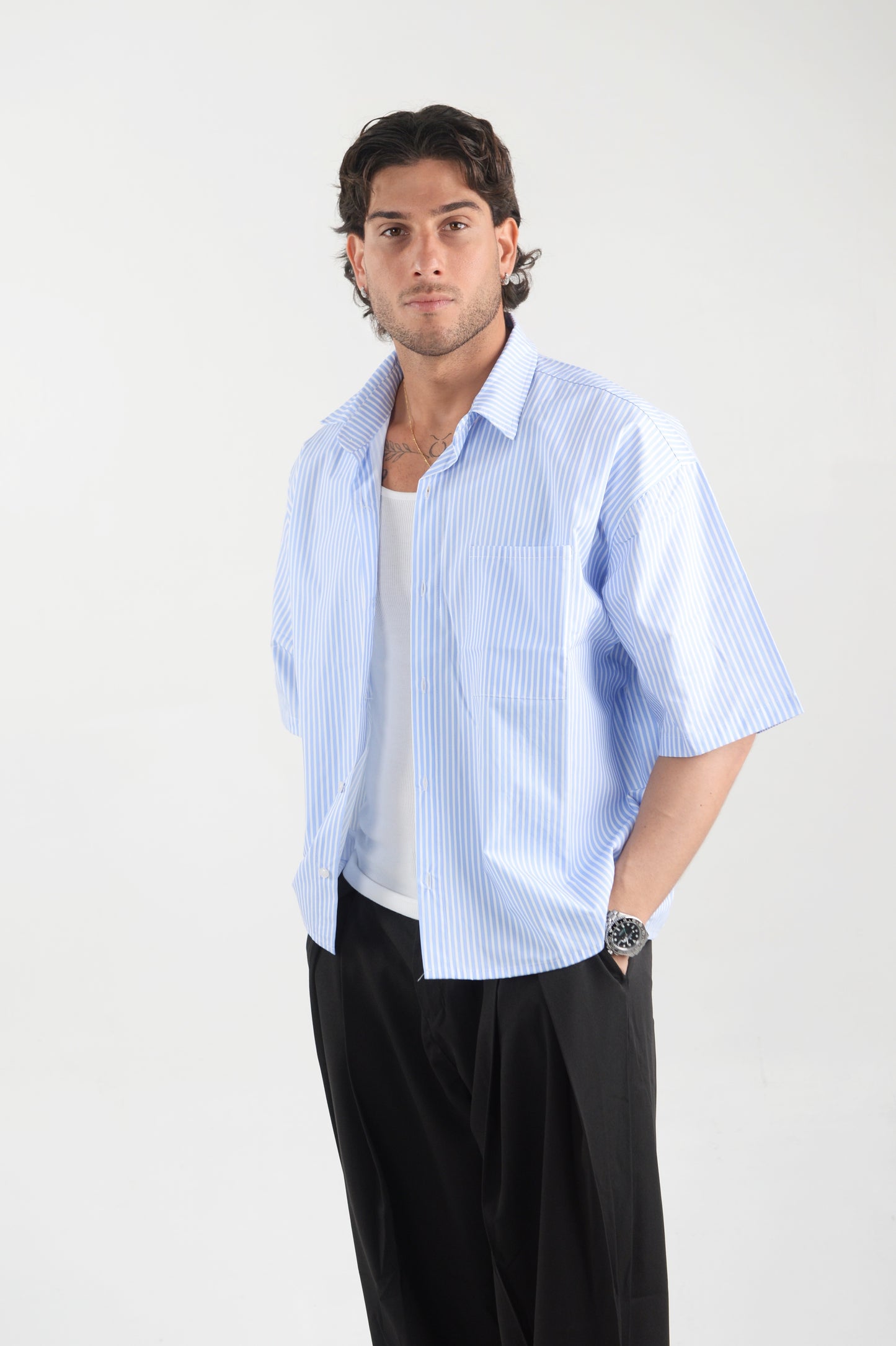 camicia ibiza celeste