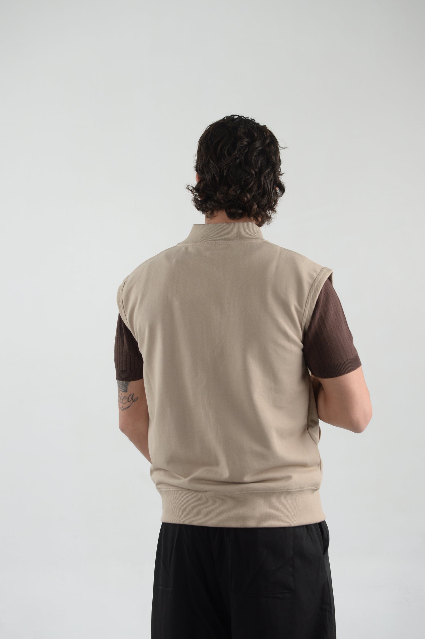 SMANICATO FELPATO BEIGE