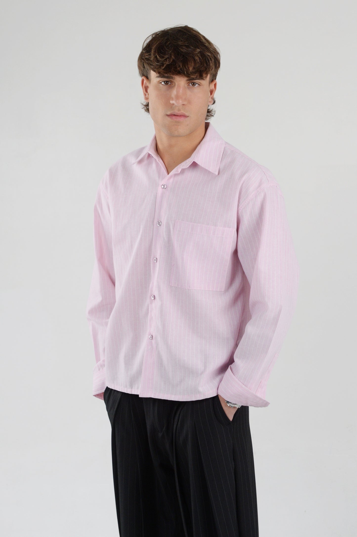 CAMICIA SATYRUS CROP ROSA