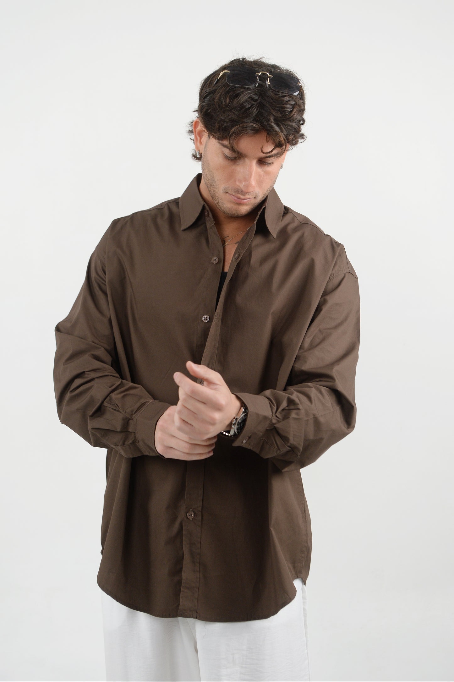 CAMICIA OVER MARRONE