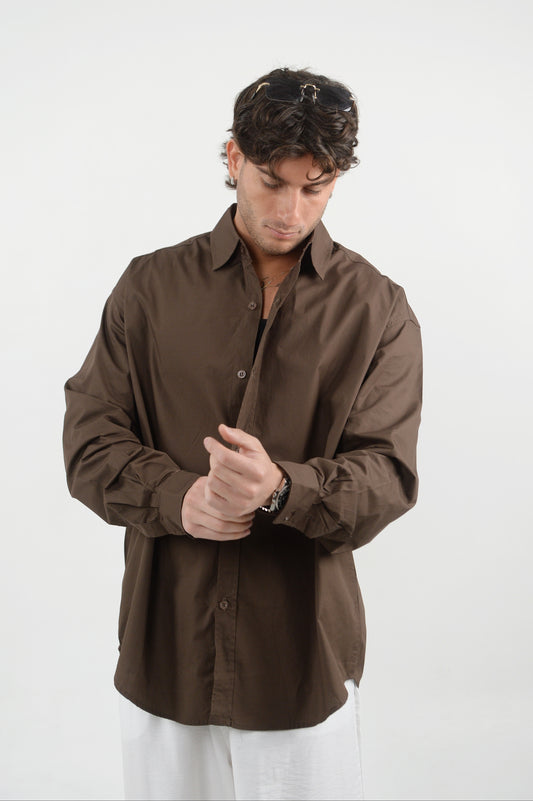 CAMICIA OVER MARRONE