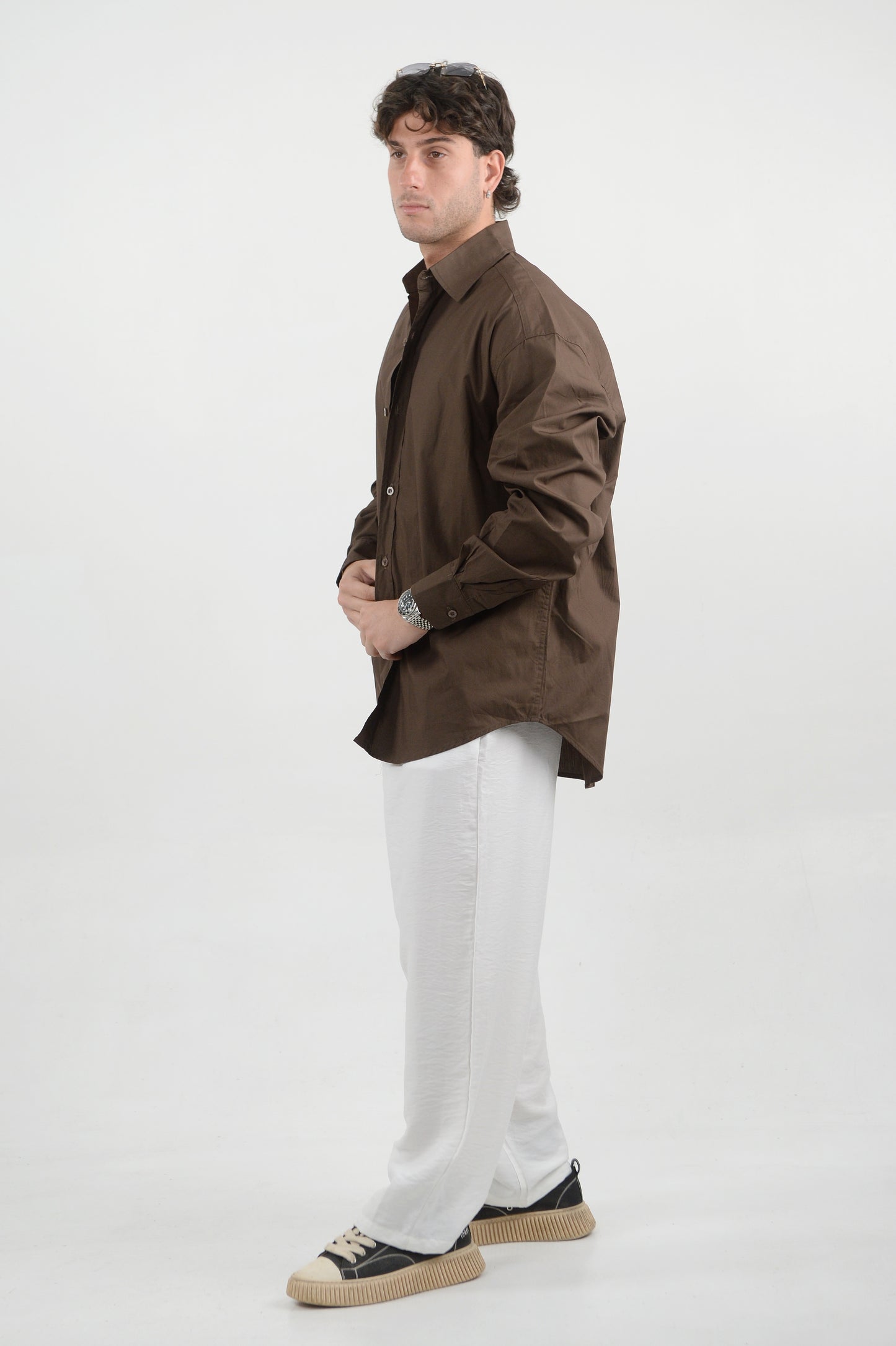 CAMICIA OVER MARRONE