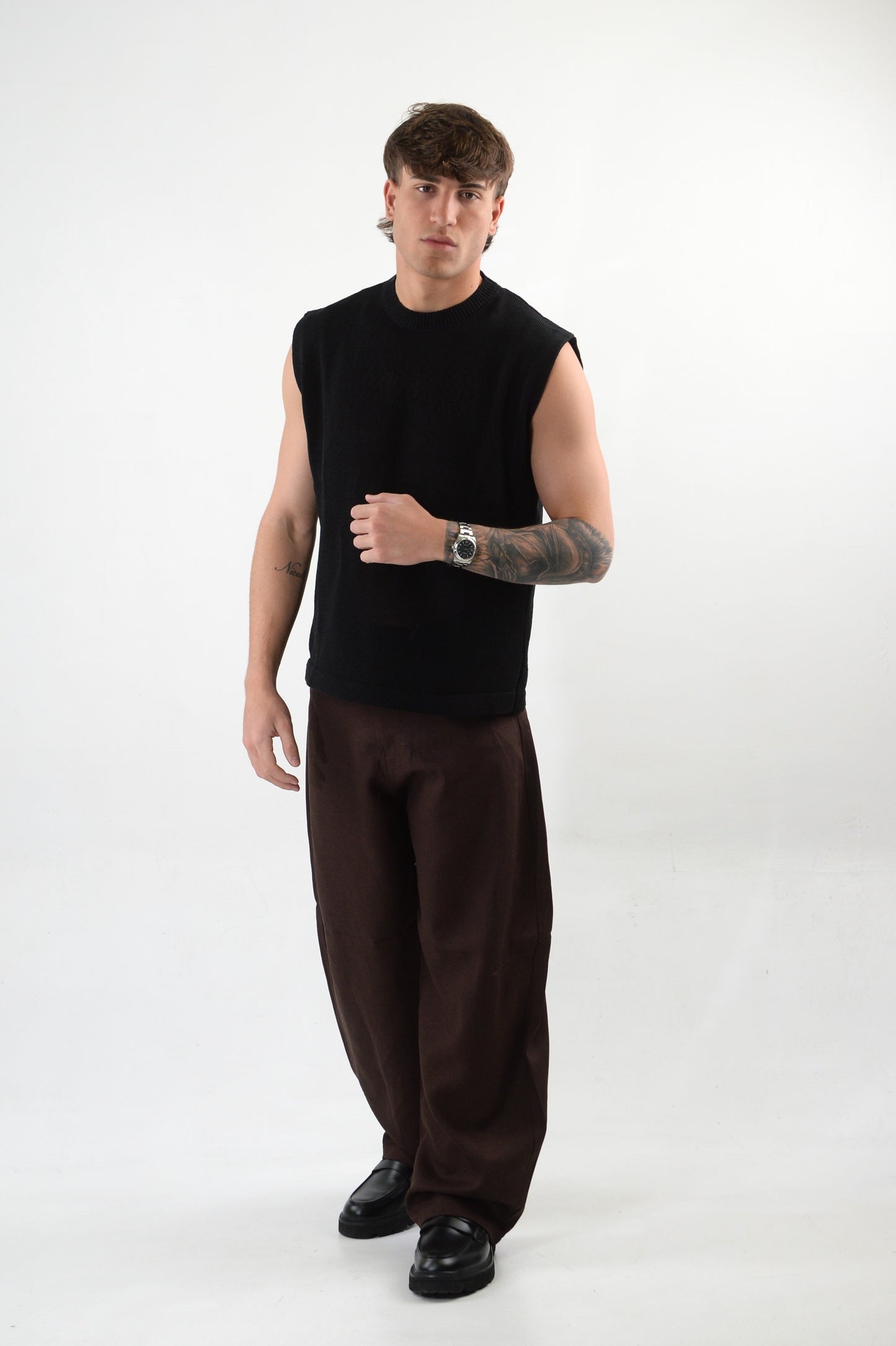 GILET BLACK IN FILO