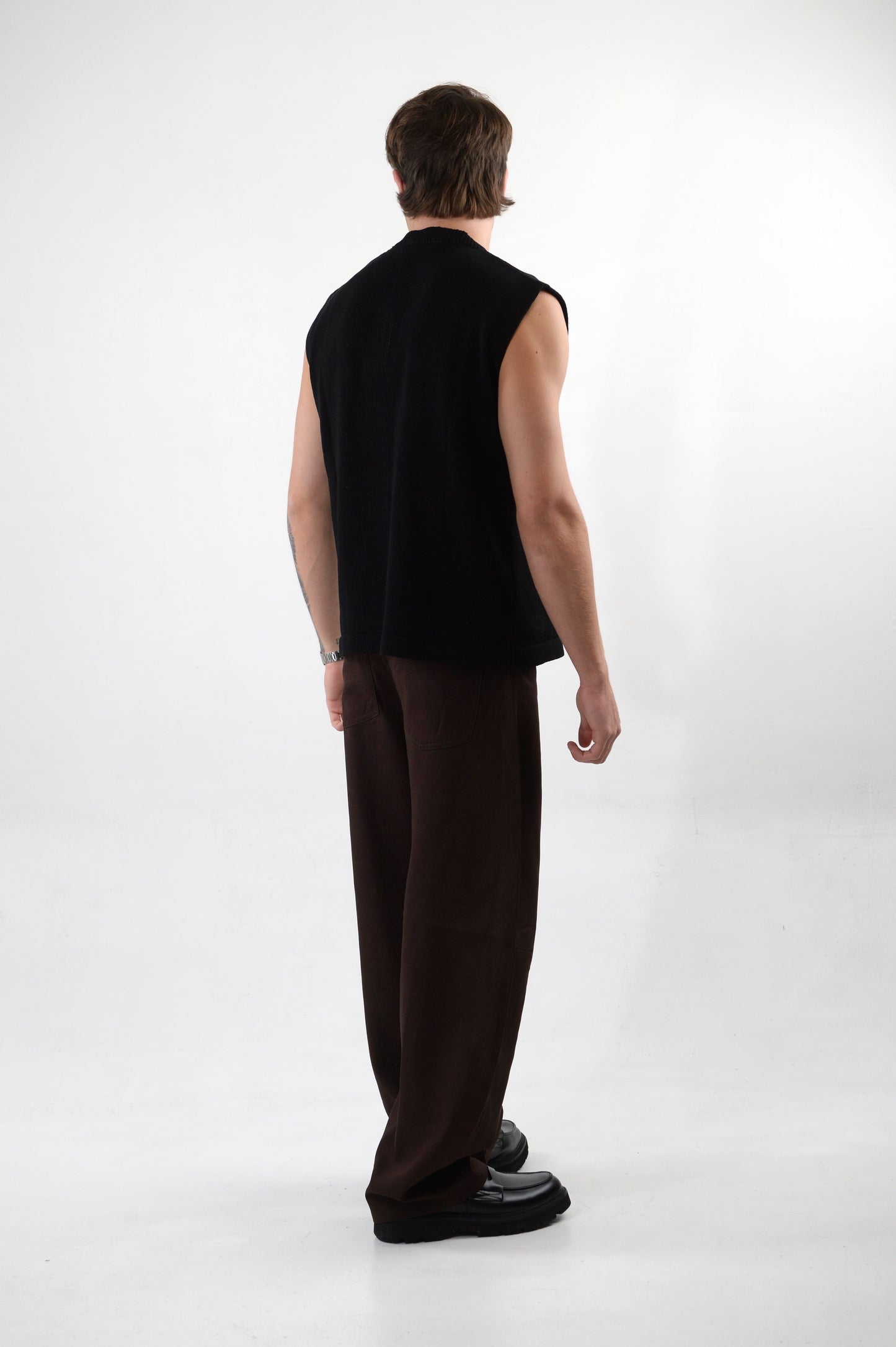 GILET BLACK IN FILO