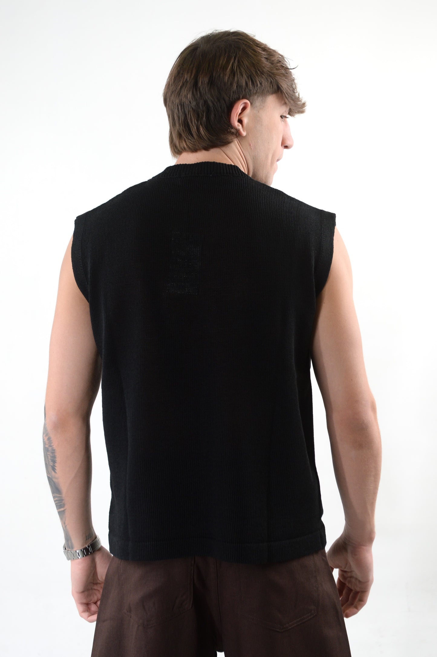 GILET BLACK IN FILO