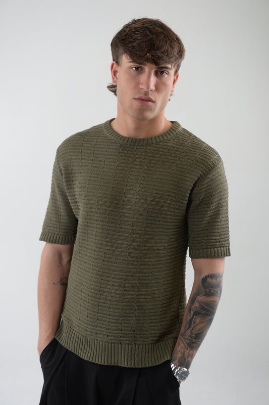 MAGLIA TRAFORATA VERDE
