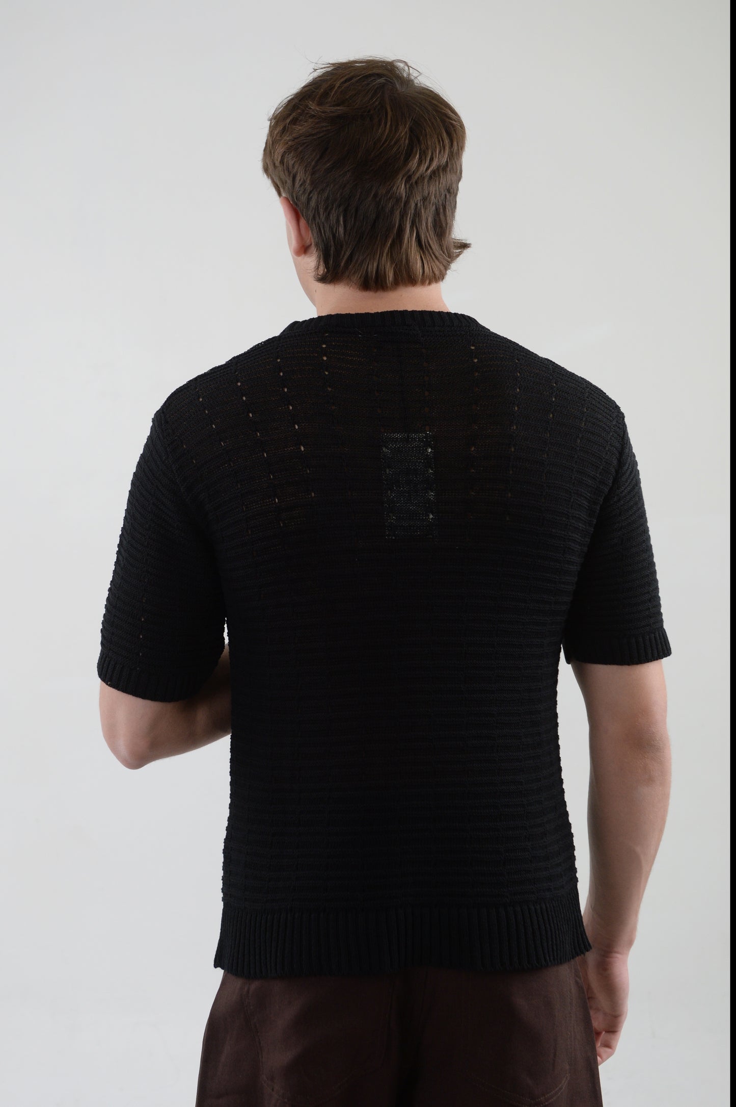 MAGLIA TRAFORATA BLACK