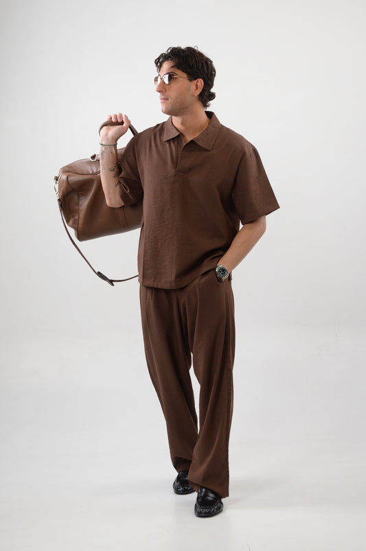 PANTALONE MYK MARRONE