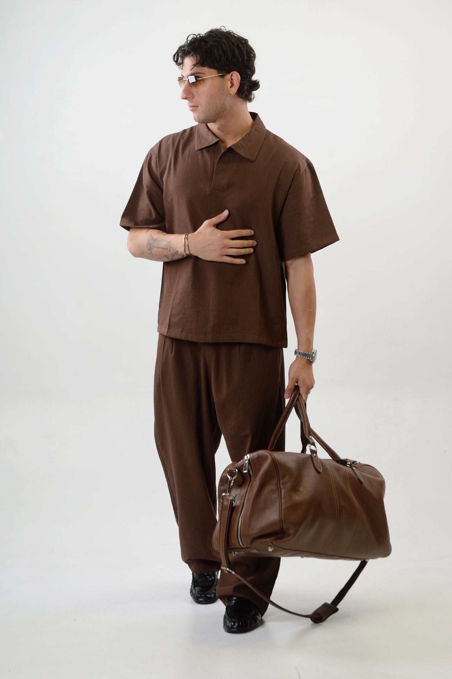 PANTALONE MYK MARRONE