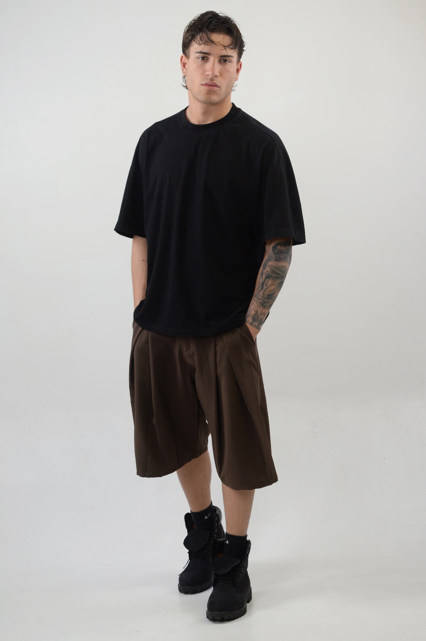 PANTALONCINO ELEGANT CON PENCE BROWN