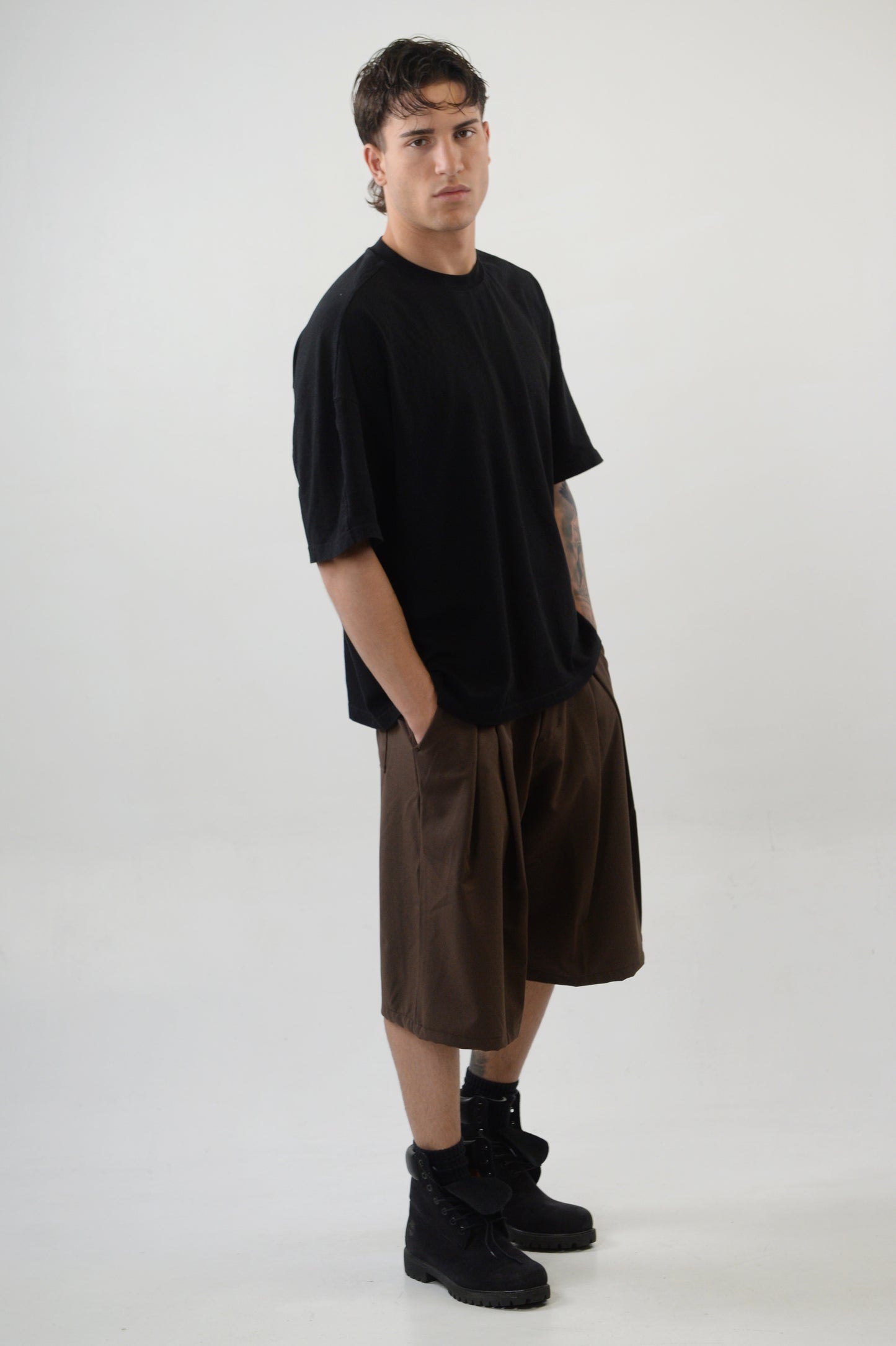 PANTALONCINO ELEGANT CON PENCE BROWN