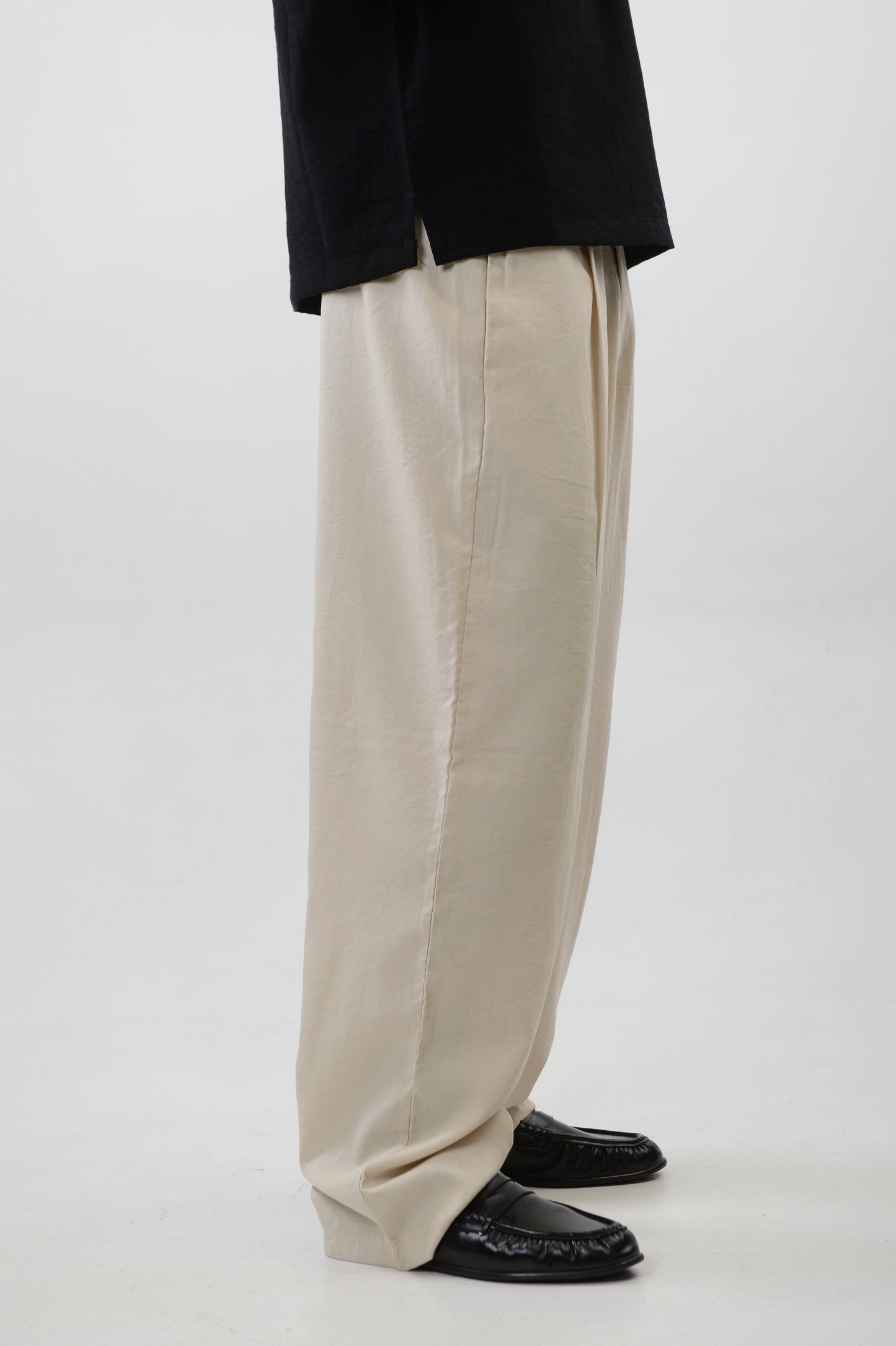 PANTALONE BEIGE MISTO LINO