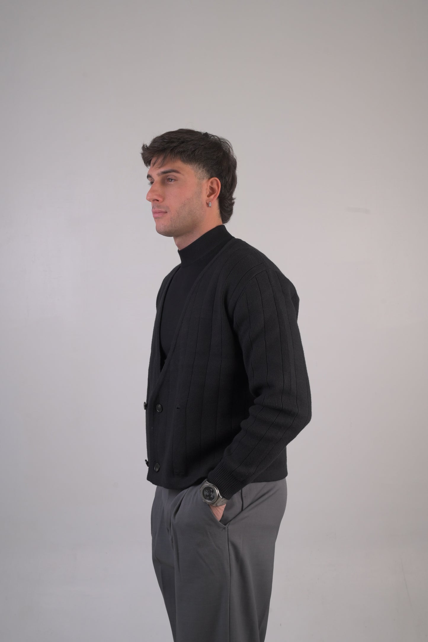 cardigan doppio petto cropped