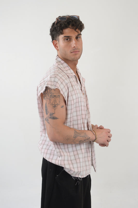 CAMICIA STREET SMANICATA ROSA
