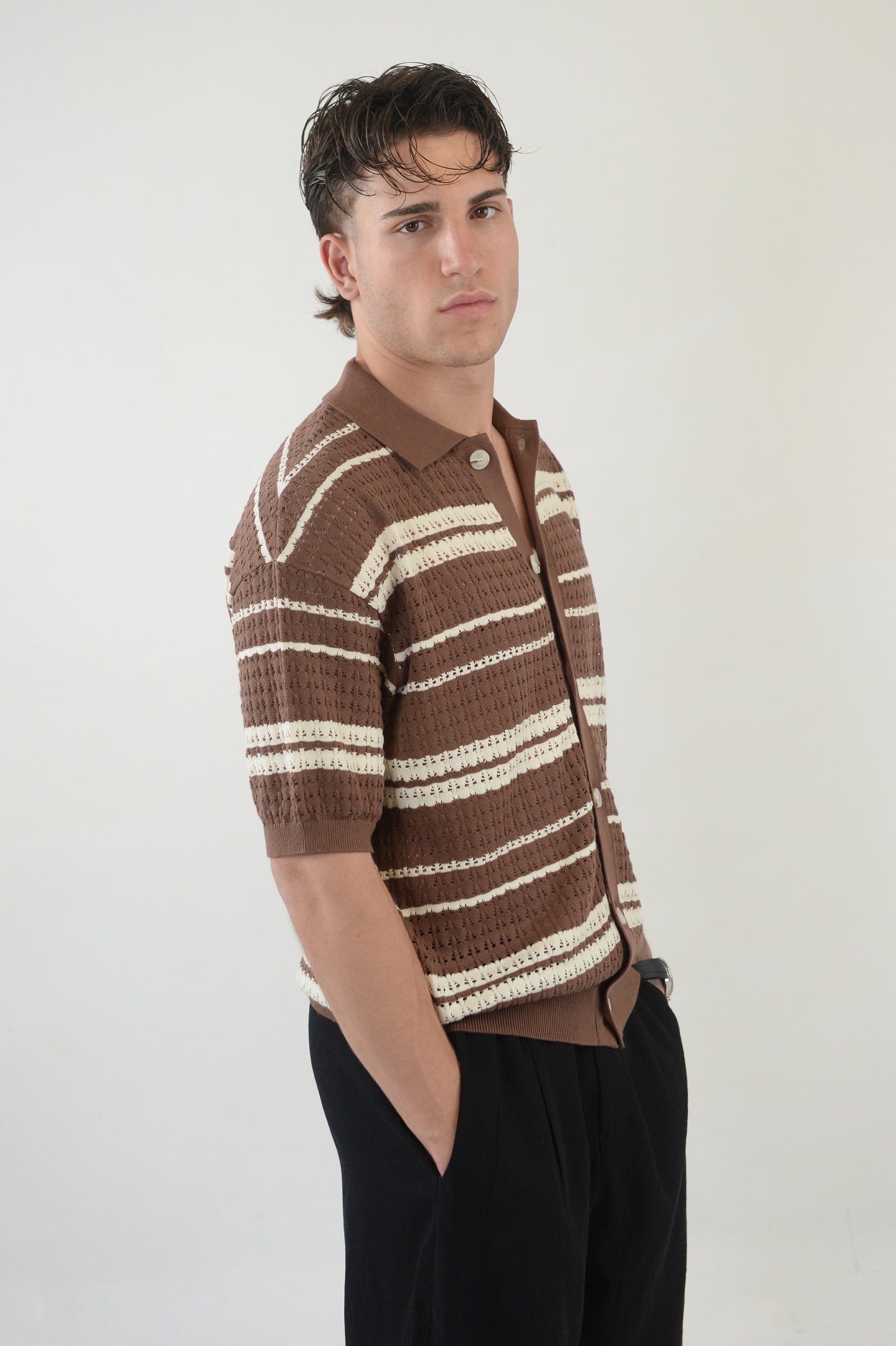 CARDIGAN TROPICANA BROWN