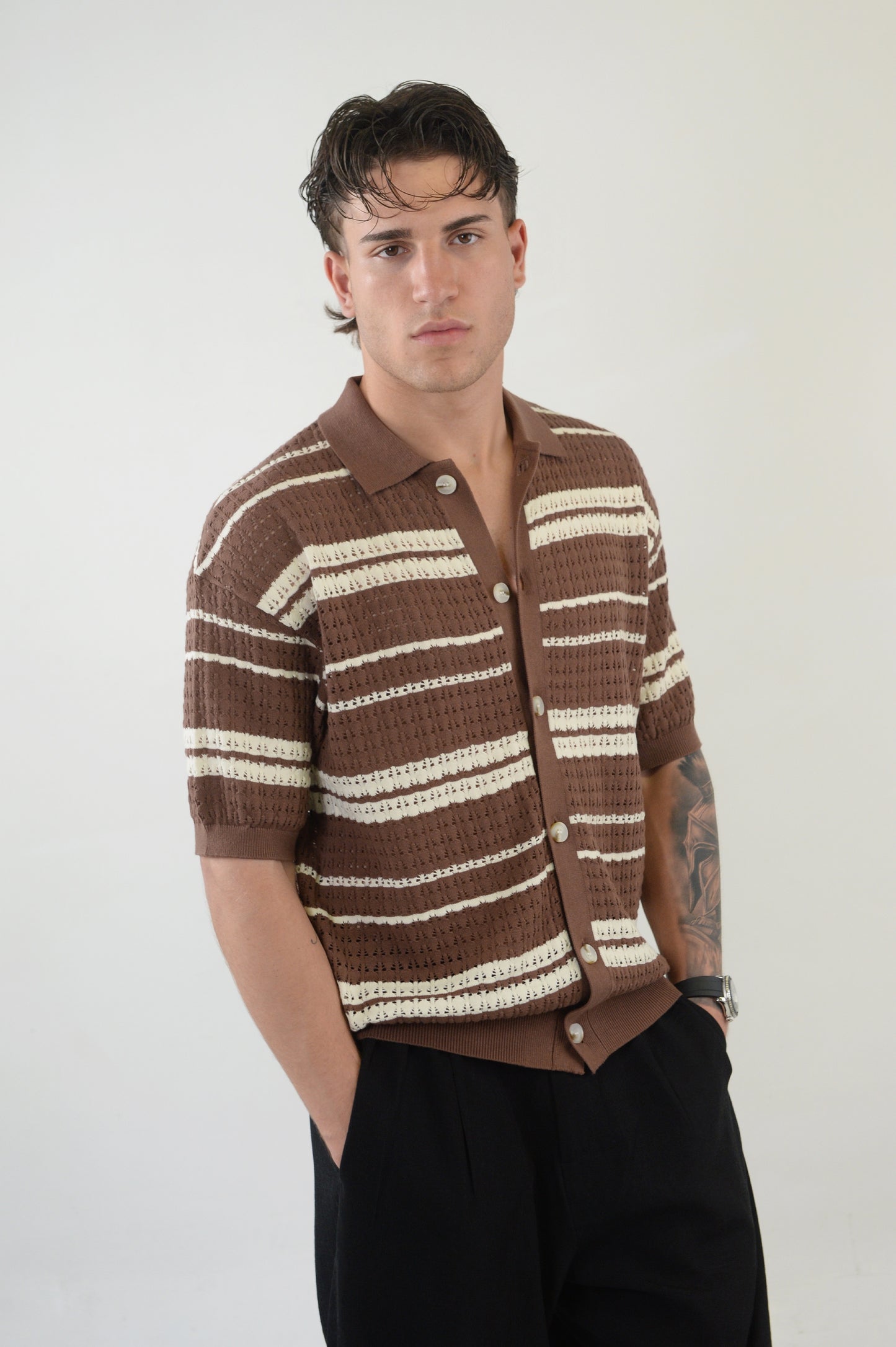 CARDIGAN TROPICANA BROWN