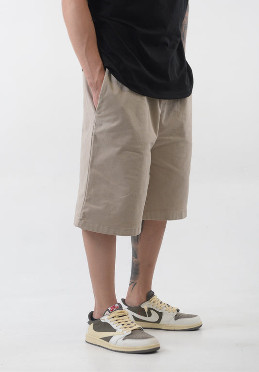 PANTALONCINO BEIGE SKATER FIT