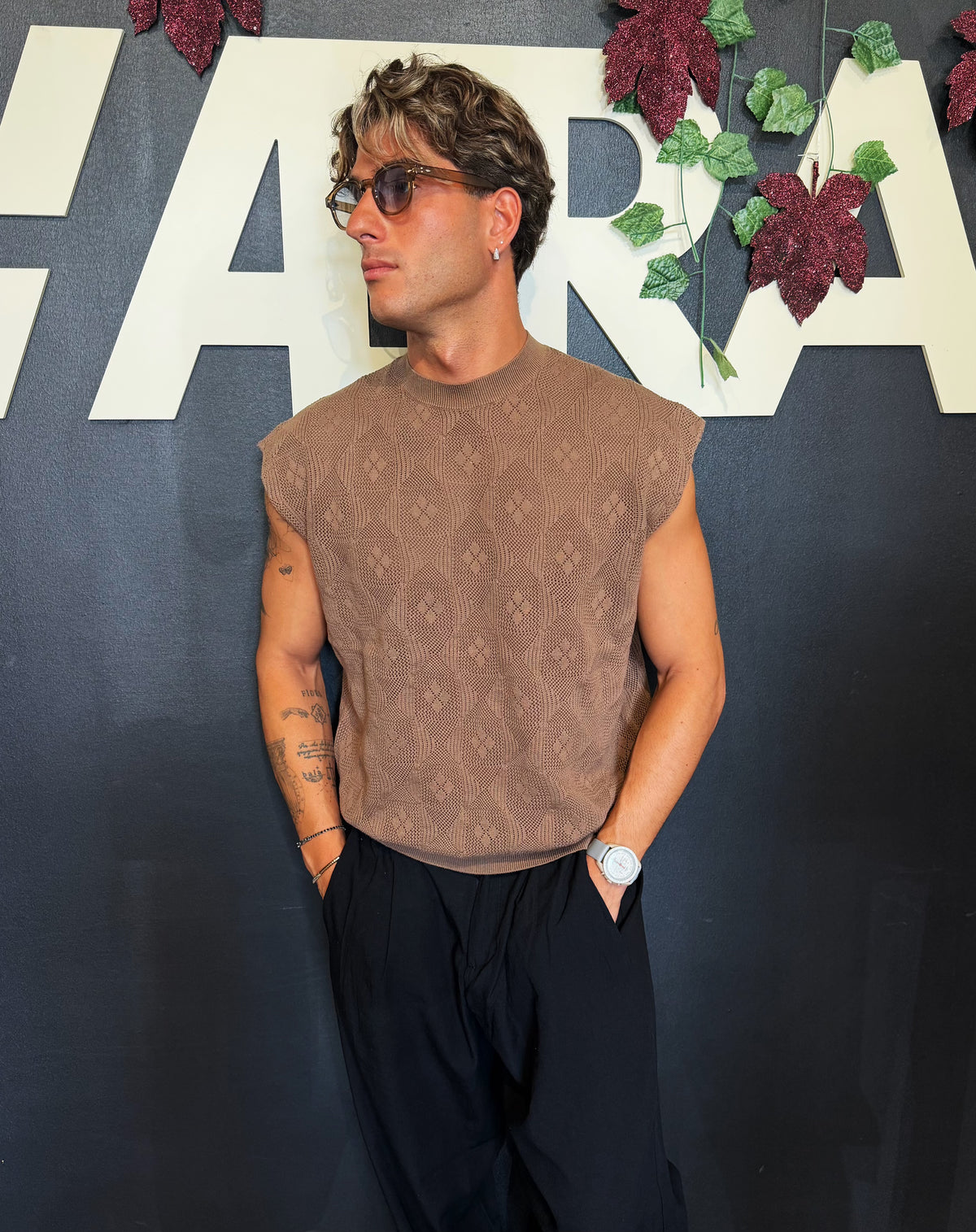 GILET MYK BROWN