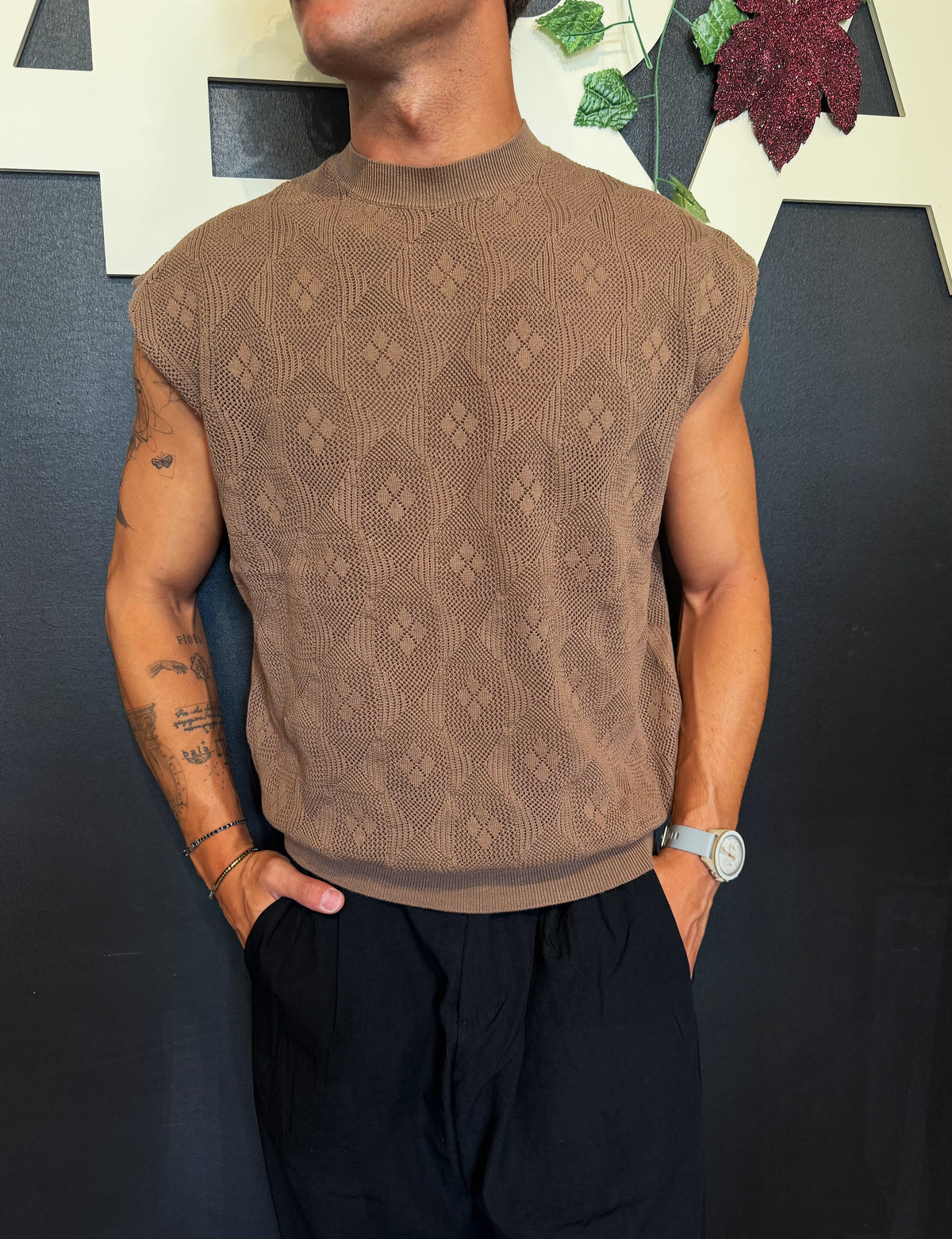 GILET MYK BROWN