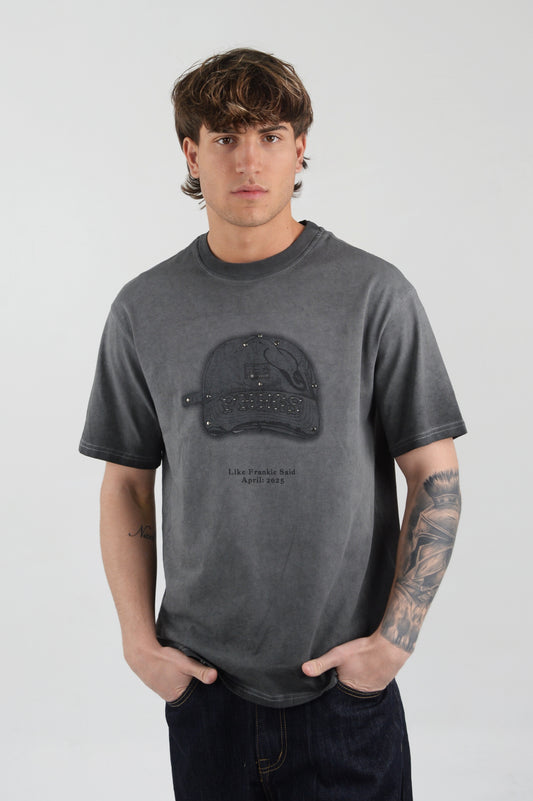 T-SHIRT OVERSIZE GREY SCURO