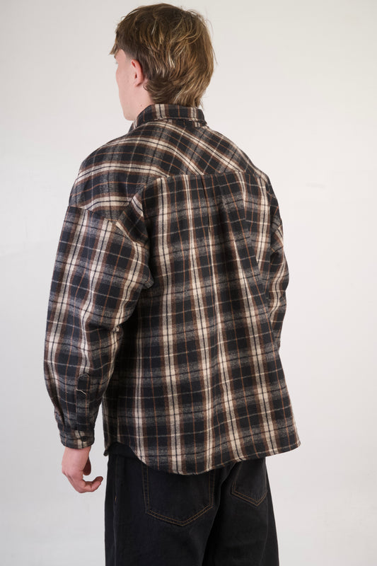 camicia oversize marrone