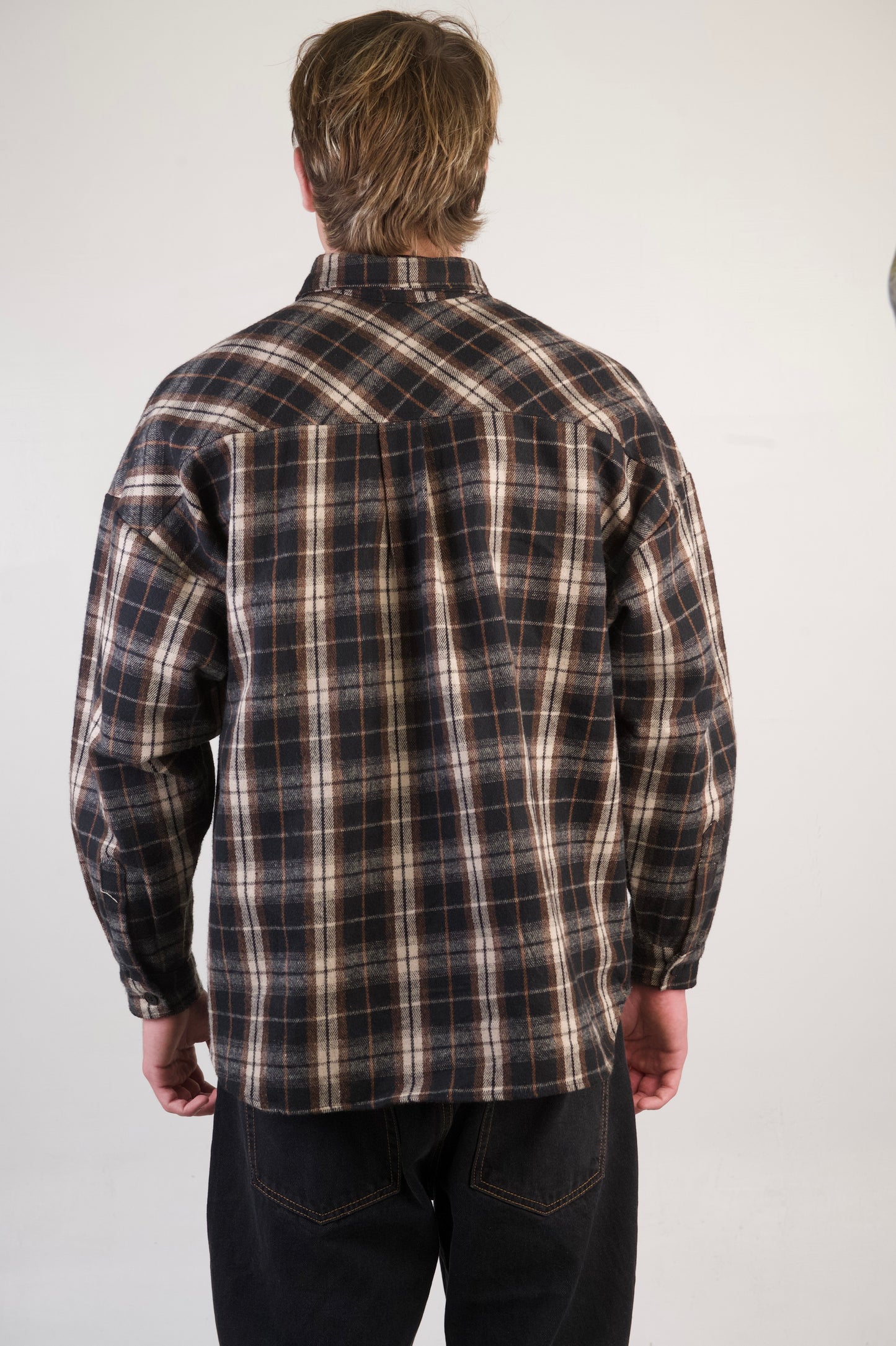 camicia oversize marrone