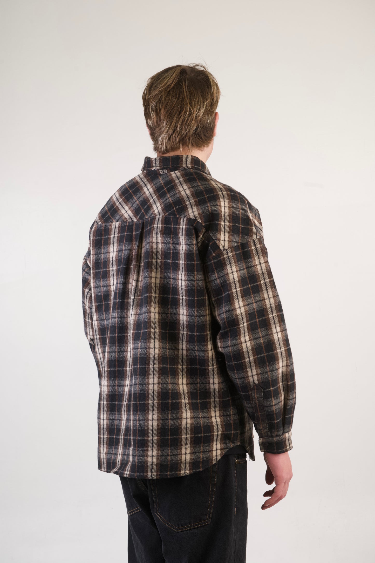 camicia oversize marrone