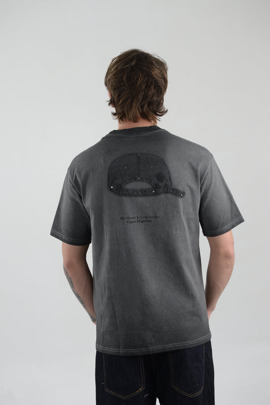 T-SHIRT OVERSIZE GREY SCURO