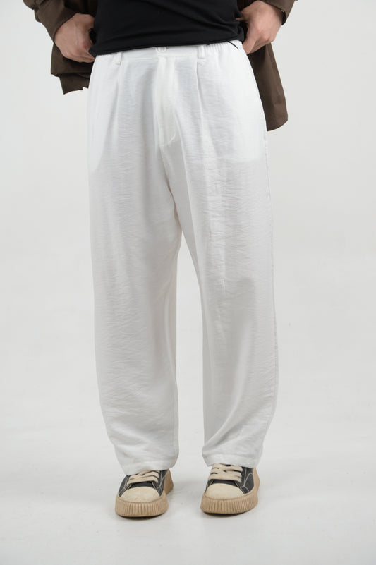 PANTALONE CON BOTTONE IN VISCOSA