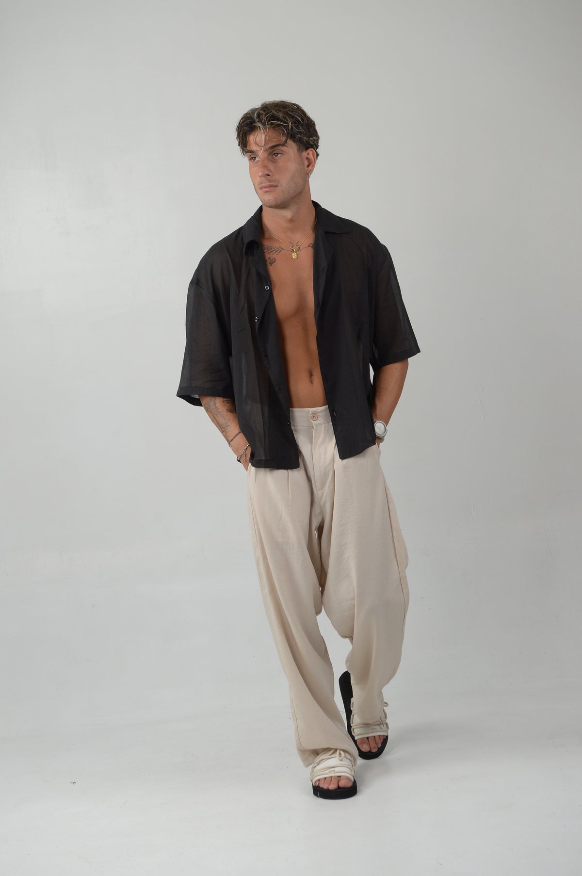 CAMICIA SANT'ANNA BLACK